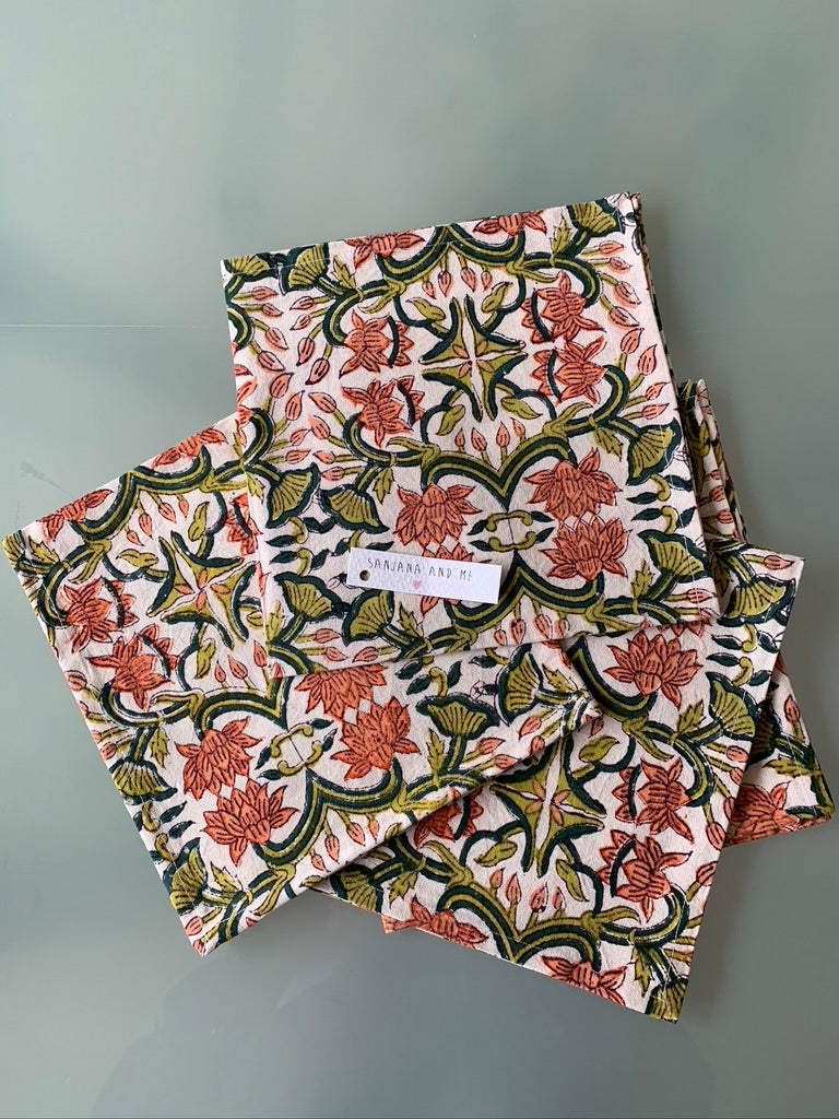 Block Print Napkins - Sanjanaandme 