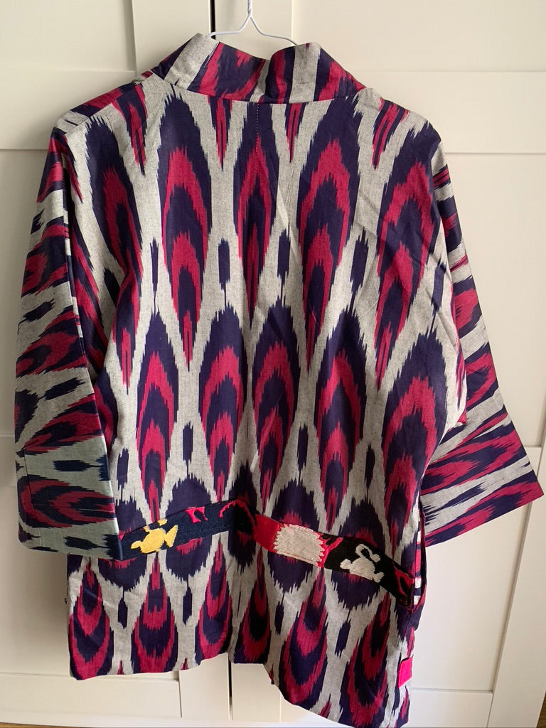 Vintage Suzani Ikat Kimono Jacket - Sanjanaandme 
