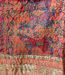 Vintage Silk Kantha Scarf