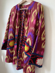 Vintage Kimono Ikat with Suzani
