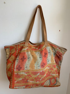 Vintage kantha shopping Bag - Sanjanaandme 