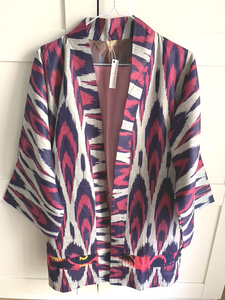 Vintage Suzani Ikat Kimono Jacket - Sanjanaandme 