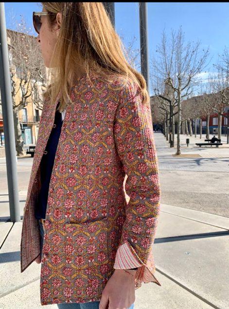 Block Print Quilted Reversible Jacket