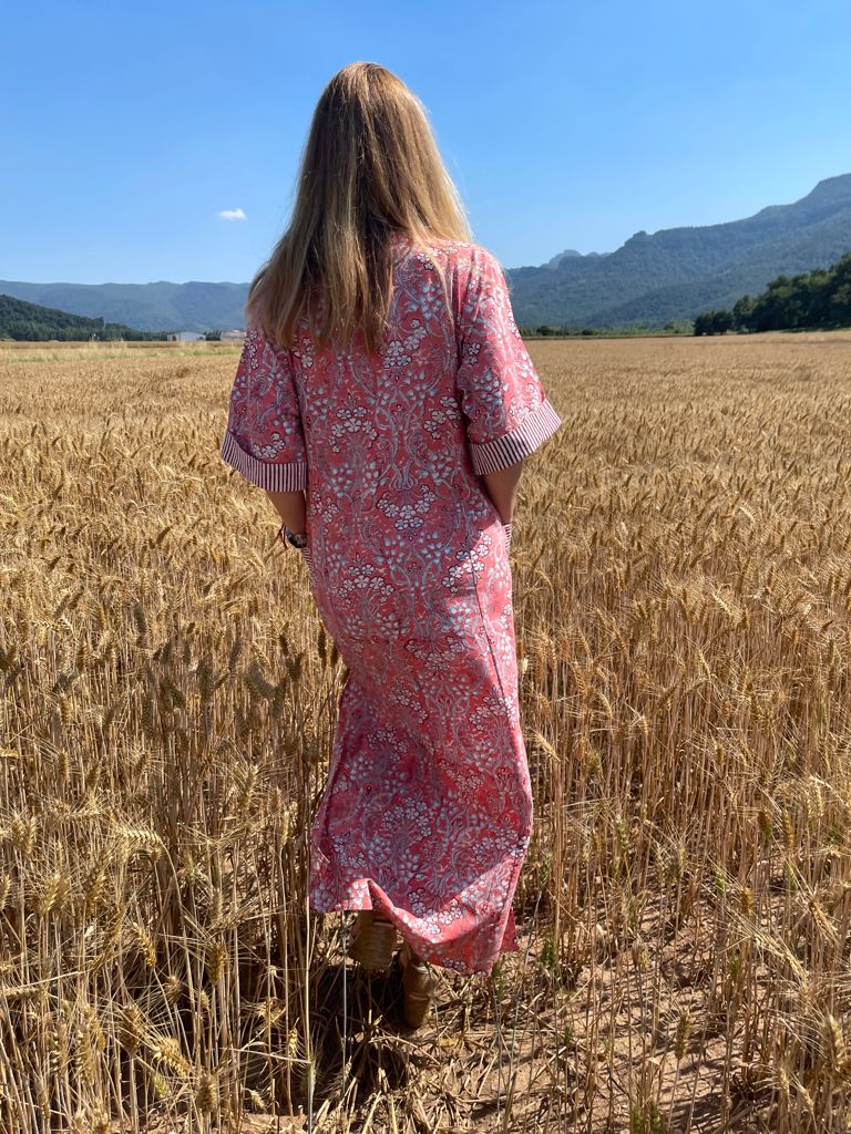 Block print long dress