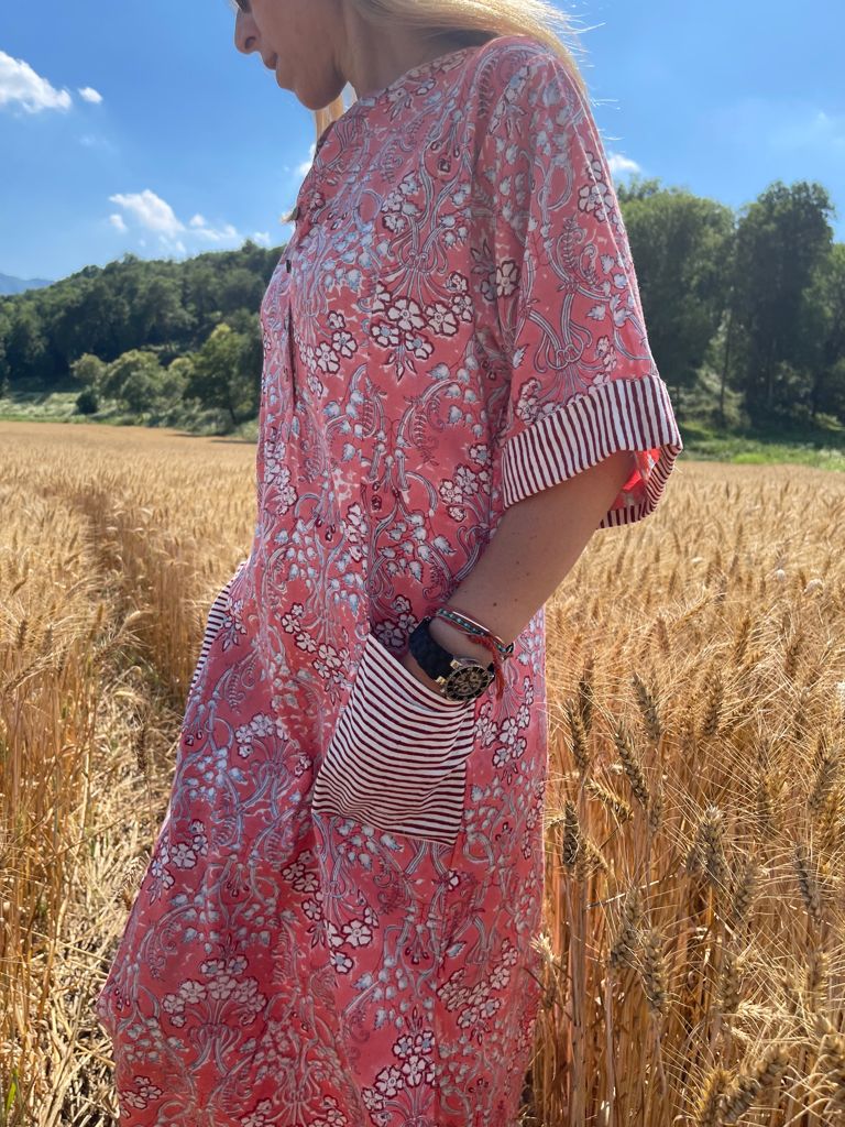Block print long dress