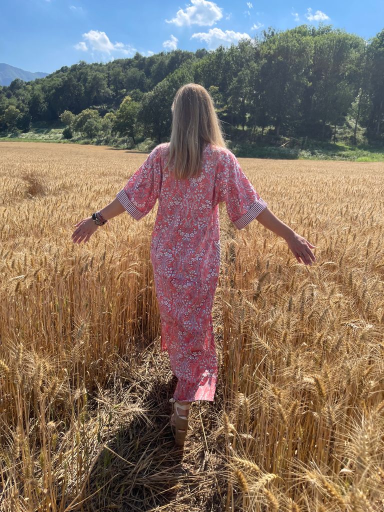 Block print long dress