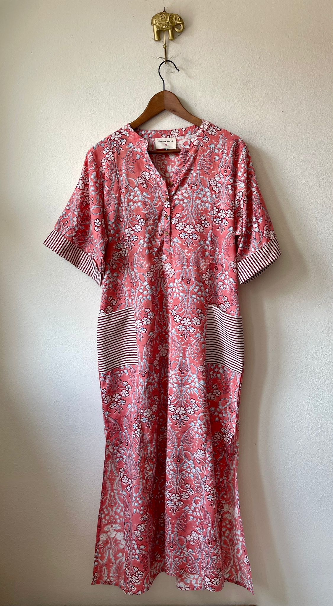 Block print long dress