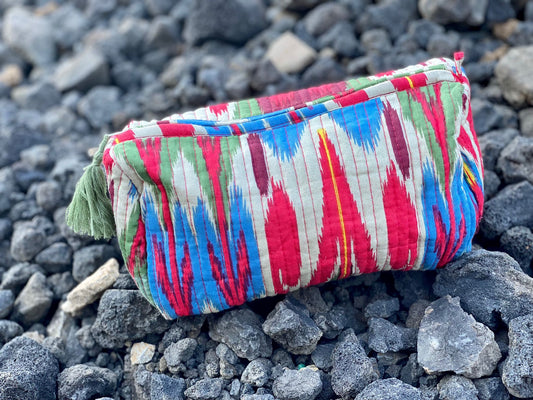 Ikat  Print Pouch bag