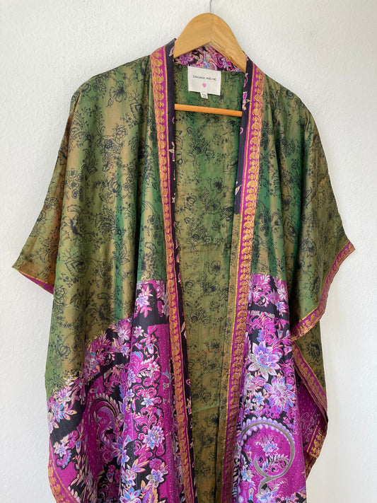SHORT SILK KIMONO