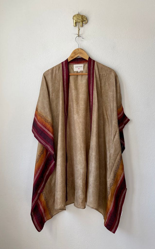 SHORT SILK KIMONO