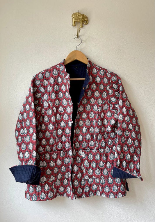 Block Print Quilted Reversible Jacket