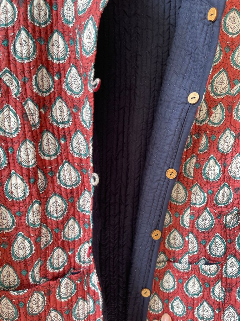 Block Print Quilted Reversible Jacket