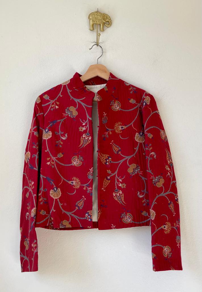 Red tulips short jacket