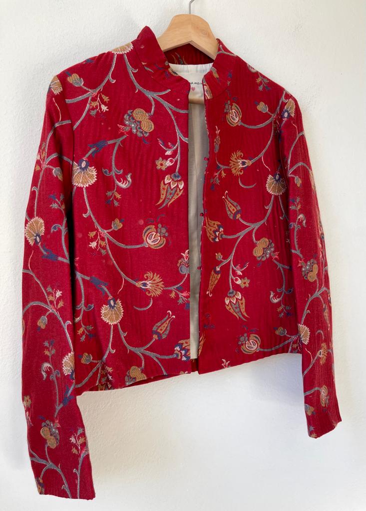Red tulips short jacket