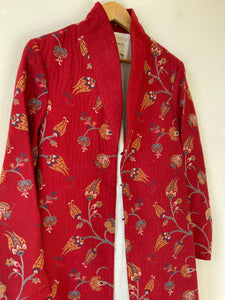 Red tulips long jacket