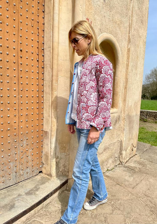 Block Print Quilted Reversible Jacket