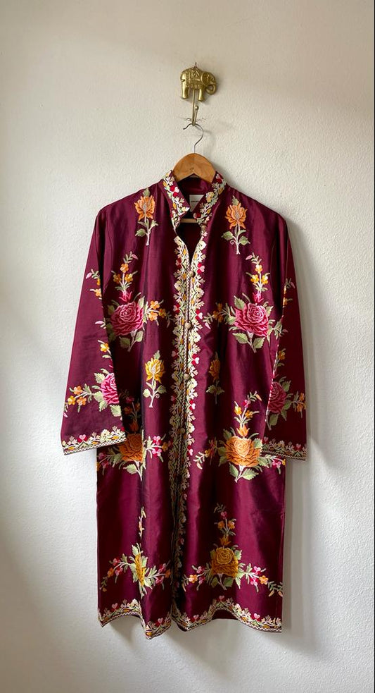 Silk Hand Embroidered Jacket