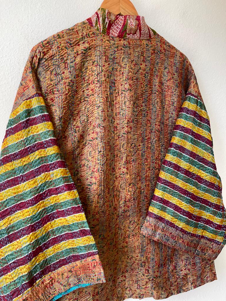 Silk vintage kantha kimono