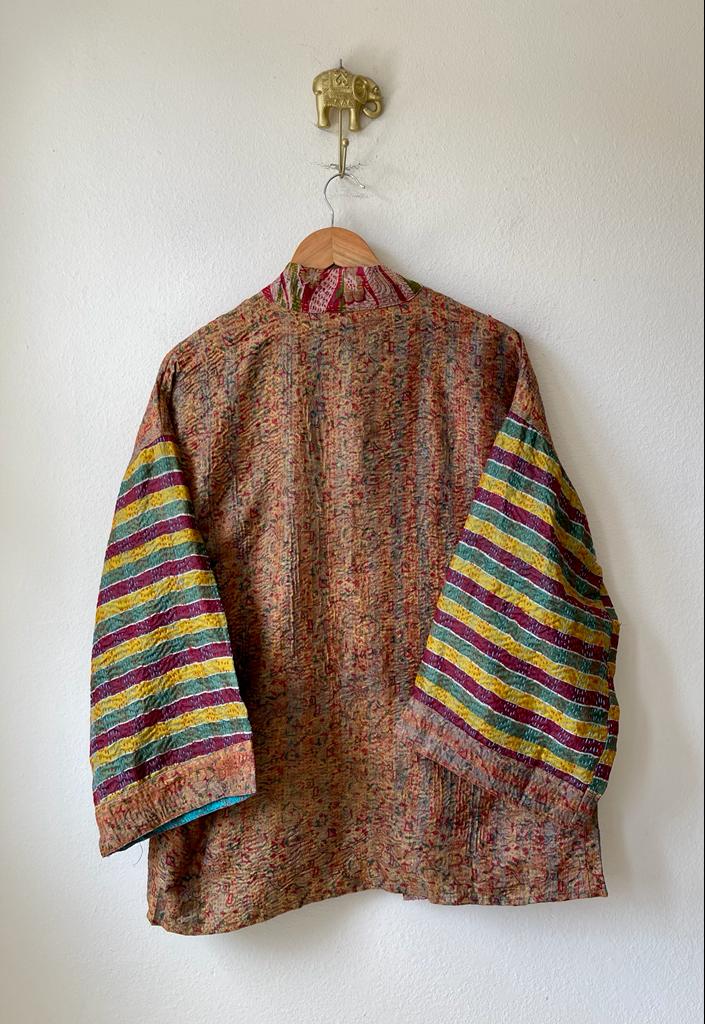 Silk vintage kantha kimono