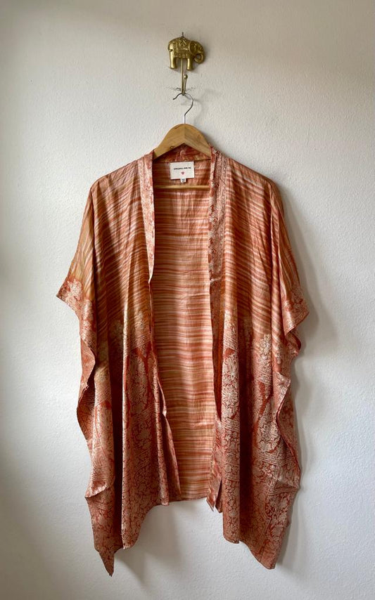 SHORT SILK KIMONO