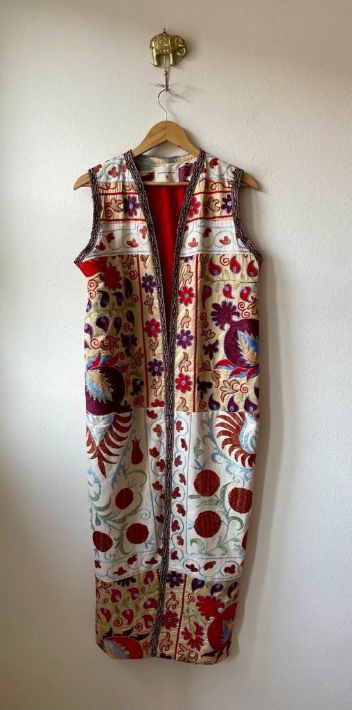 Ikat + Suzani vest