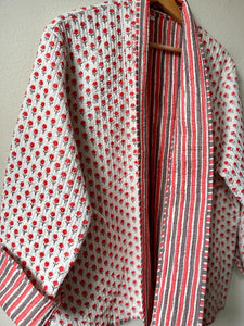 Block Print Quilted Reversible Kimono
