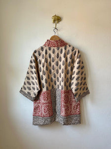 Short  Block print, kantha Kimono.