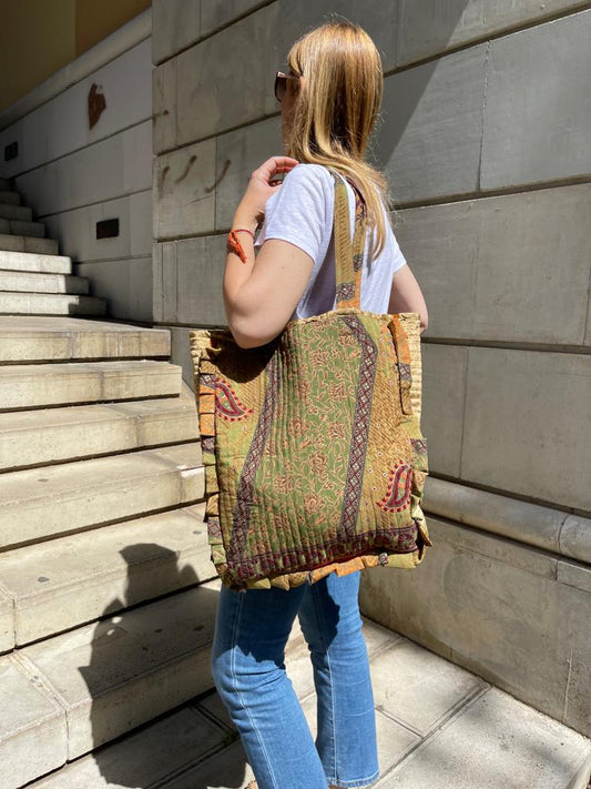 Quilted Sari Bag.