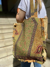 Load image into Gallery viewer, Quilted Silk Sari bag
