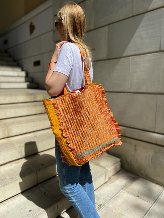 Quilted Sari Bag.
