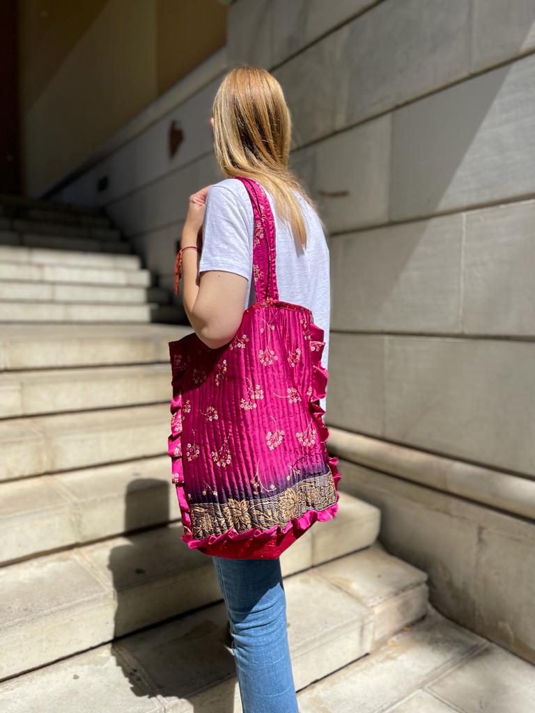 Quilted Sari Bag.