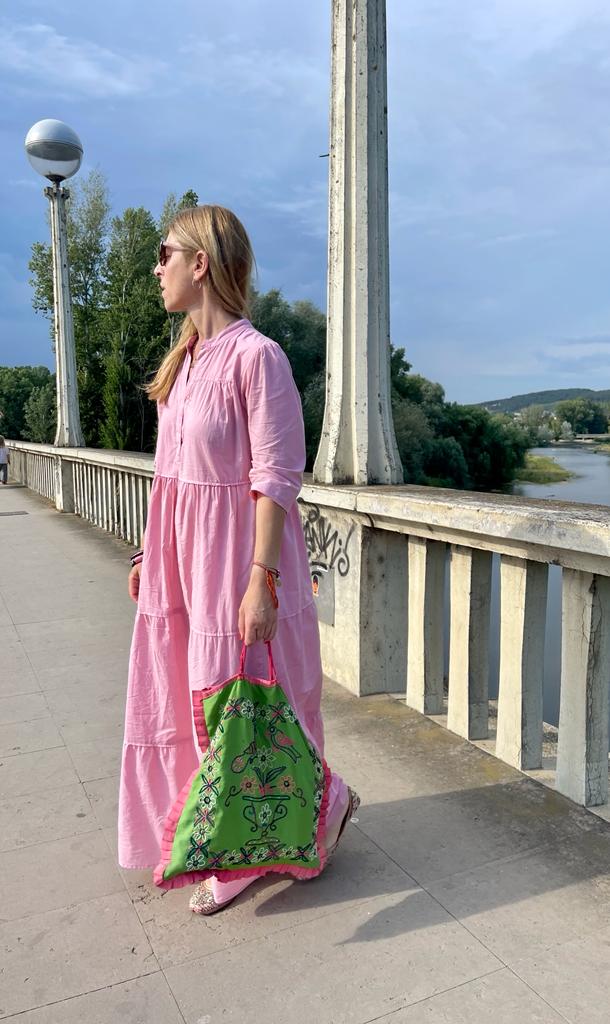 Indira Plain Pink Dress