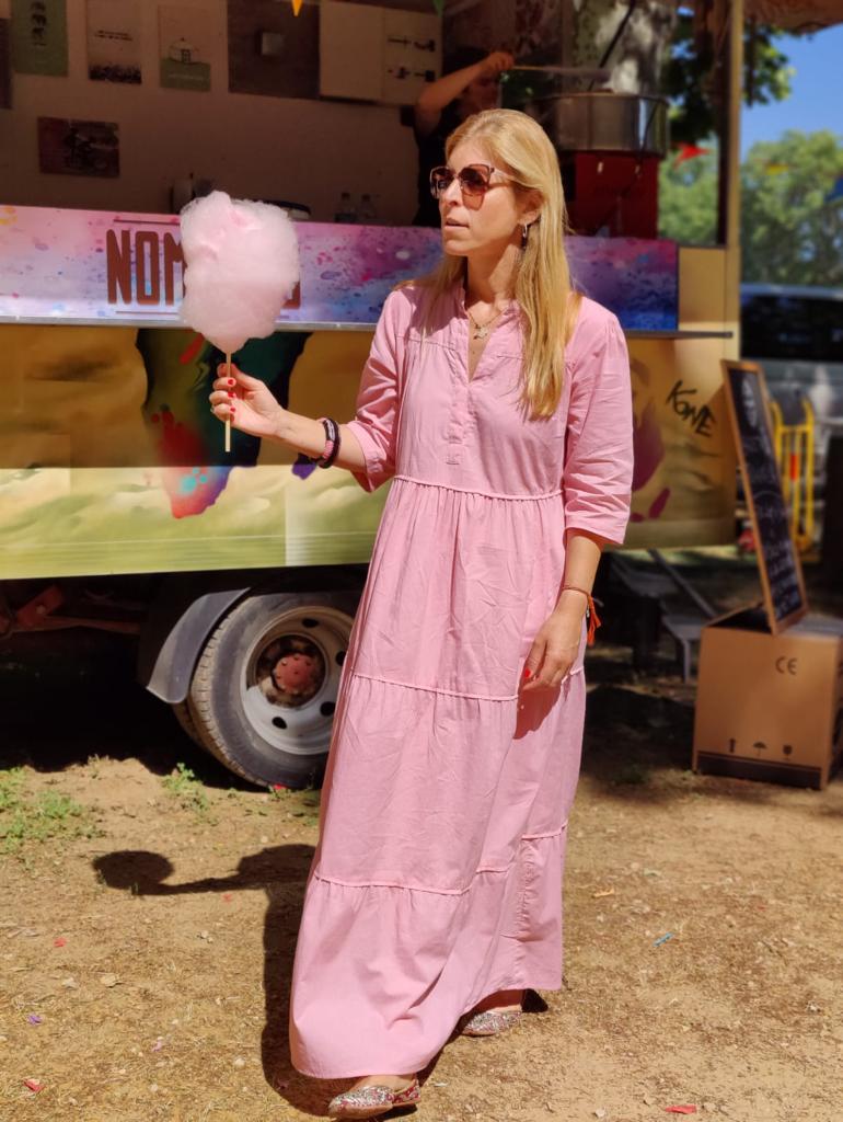 Indira Plain Pink Dress