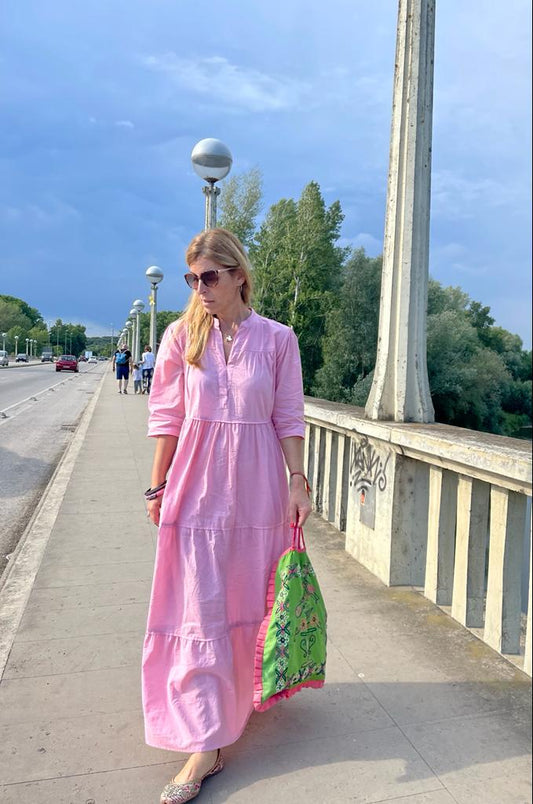 Indira Plain Pink Dress