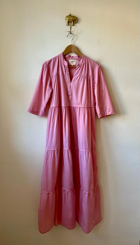 Indira Plain Pink Dress
