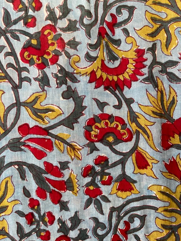 Block print midi dress