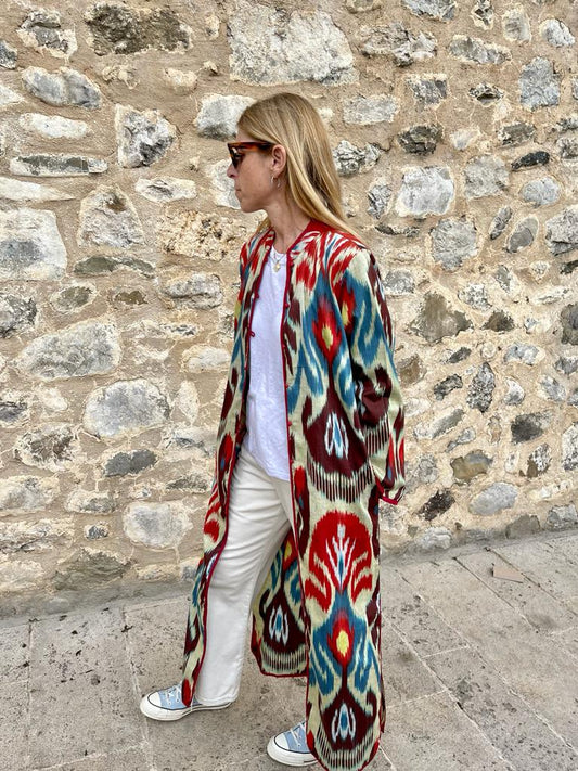 Ikat cotton kimono