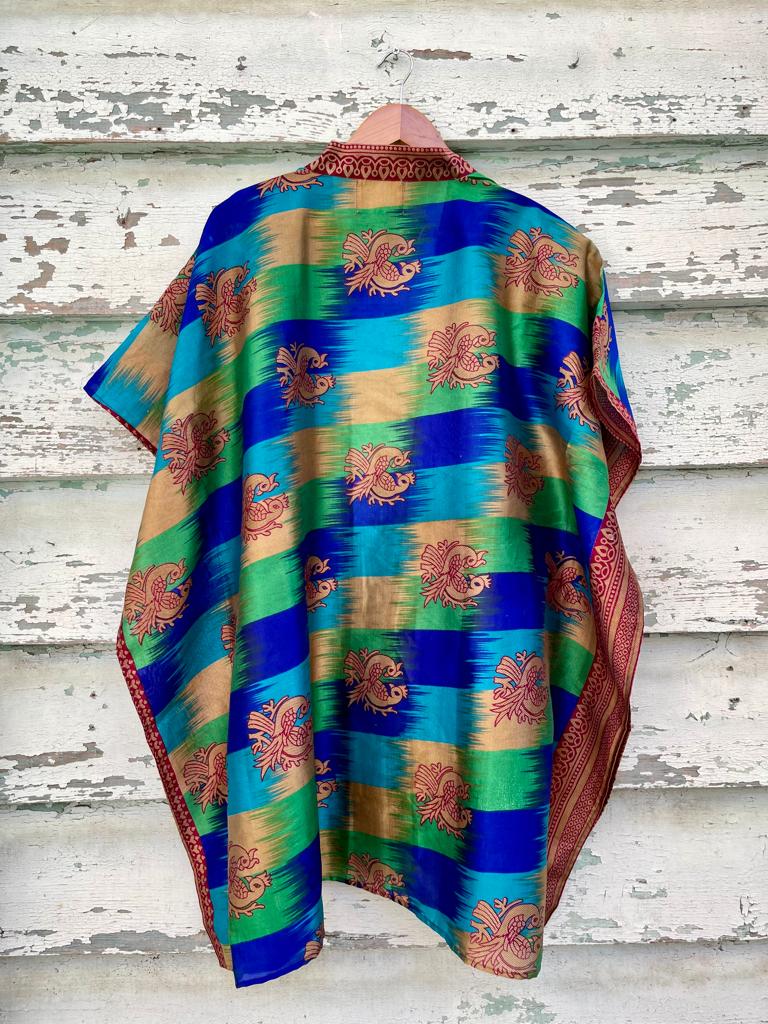 Short vintage silk kimono
