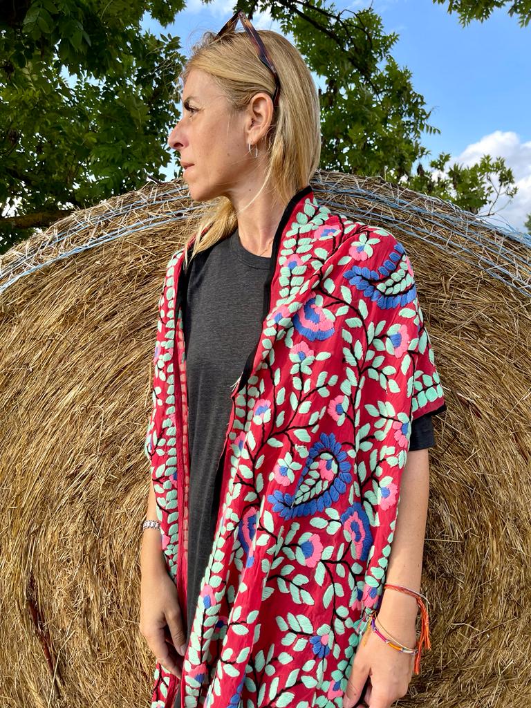 Shawl embroidered
