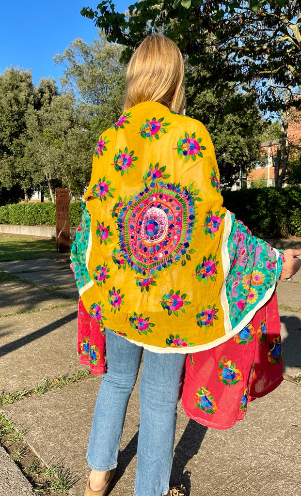 Shawl embroidered
