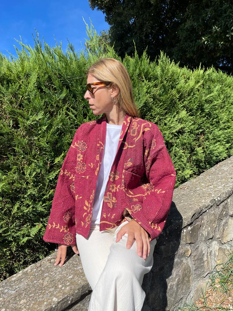 Vintage Kantha reversible Kimono