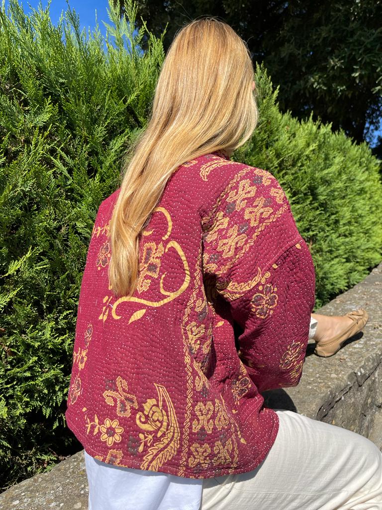 Vintage Kantha reversible Kimono
