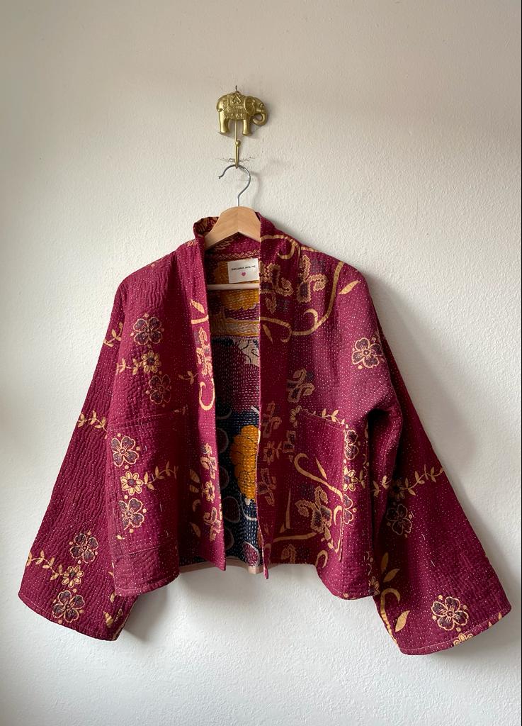 Vintage Kantha reversible Kimono