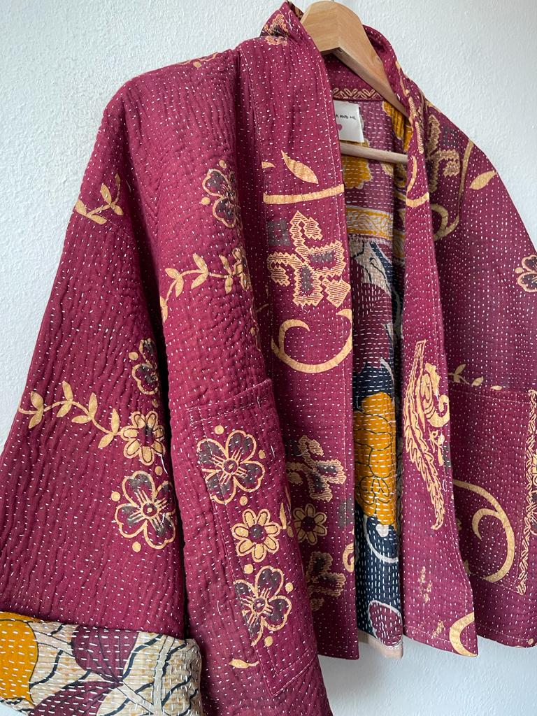 Vintage Kantha reversible Kimono