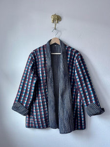 Quilted kimono reversible