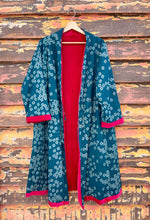 Load image into Gallery viewer, Cherry velvet reversible kimono
