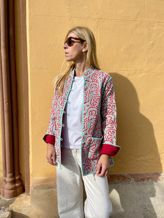 Block Print Quilted Reversible Jacket