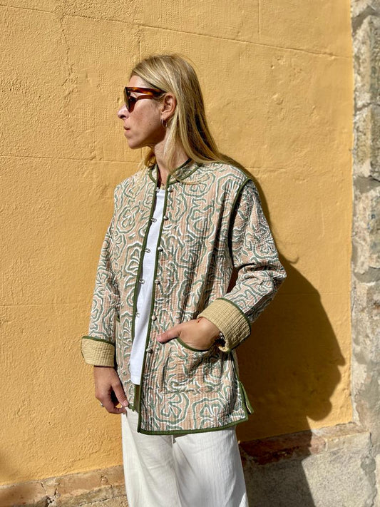 Block Print Quilted Reversible Jacket