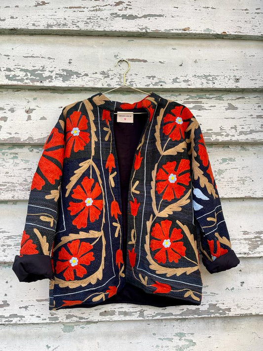 Old kantha with Suzani Jacket