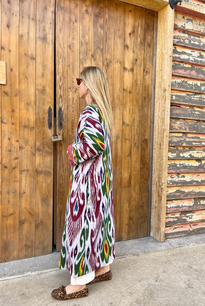 Long Ikat kimono